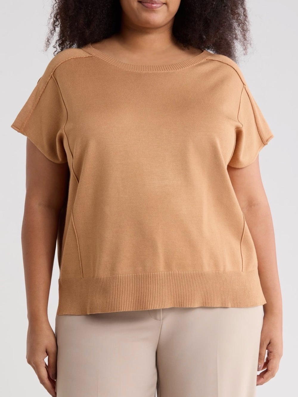 Adrianna Papell Exposed Seam Sweater